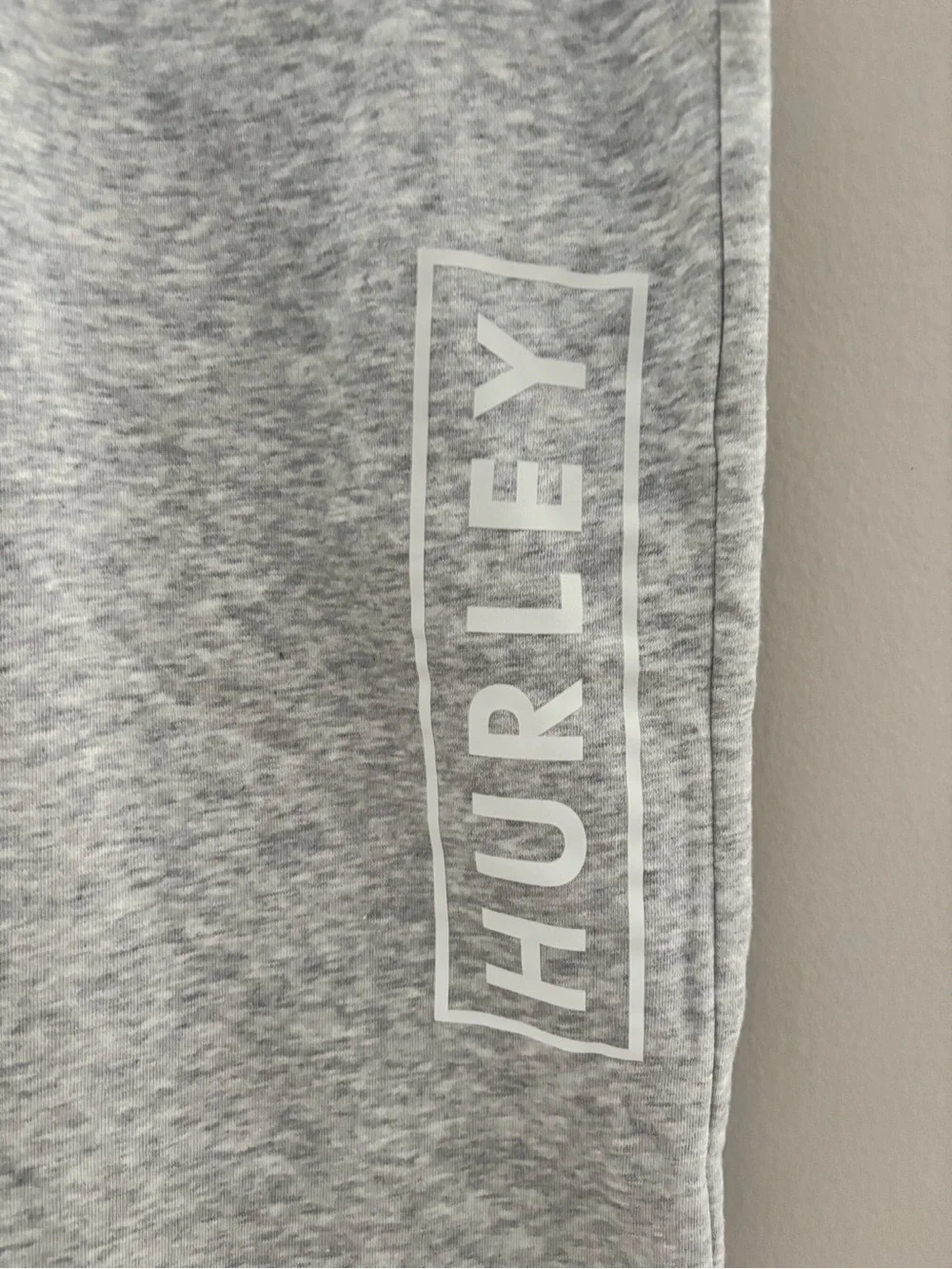 Hurley Gray Fleece Jogger Sweatpants Men's Medium Drawstring Athletic Lounge